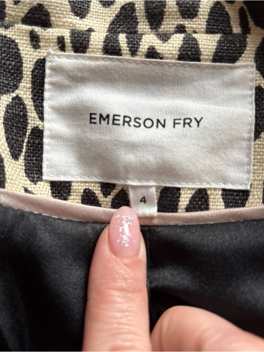 Emerson Fry Cream and Black Spotted Trench Coat - Picture 5 of 8